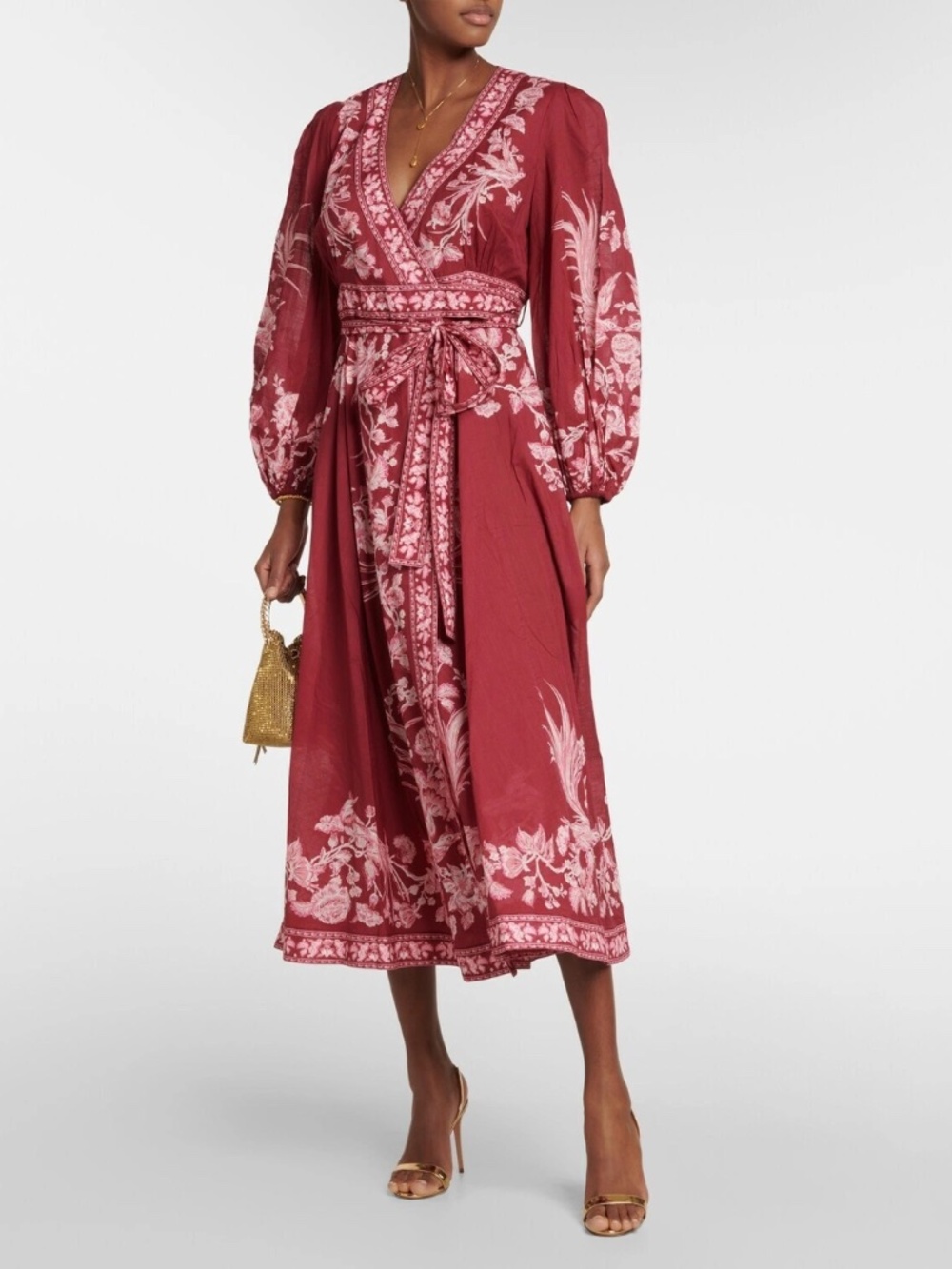 Zimmermann Tiggy Wrap Midi Dress - size 3/L